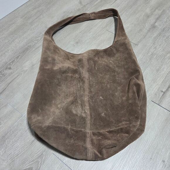 Brandy Melville Brown Suede Hobo Bag with Matching Wallet - Picture 2 of 9
